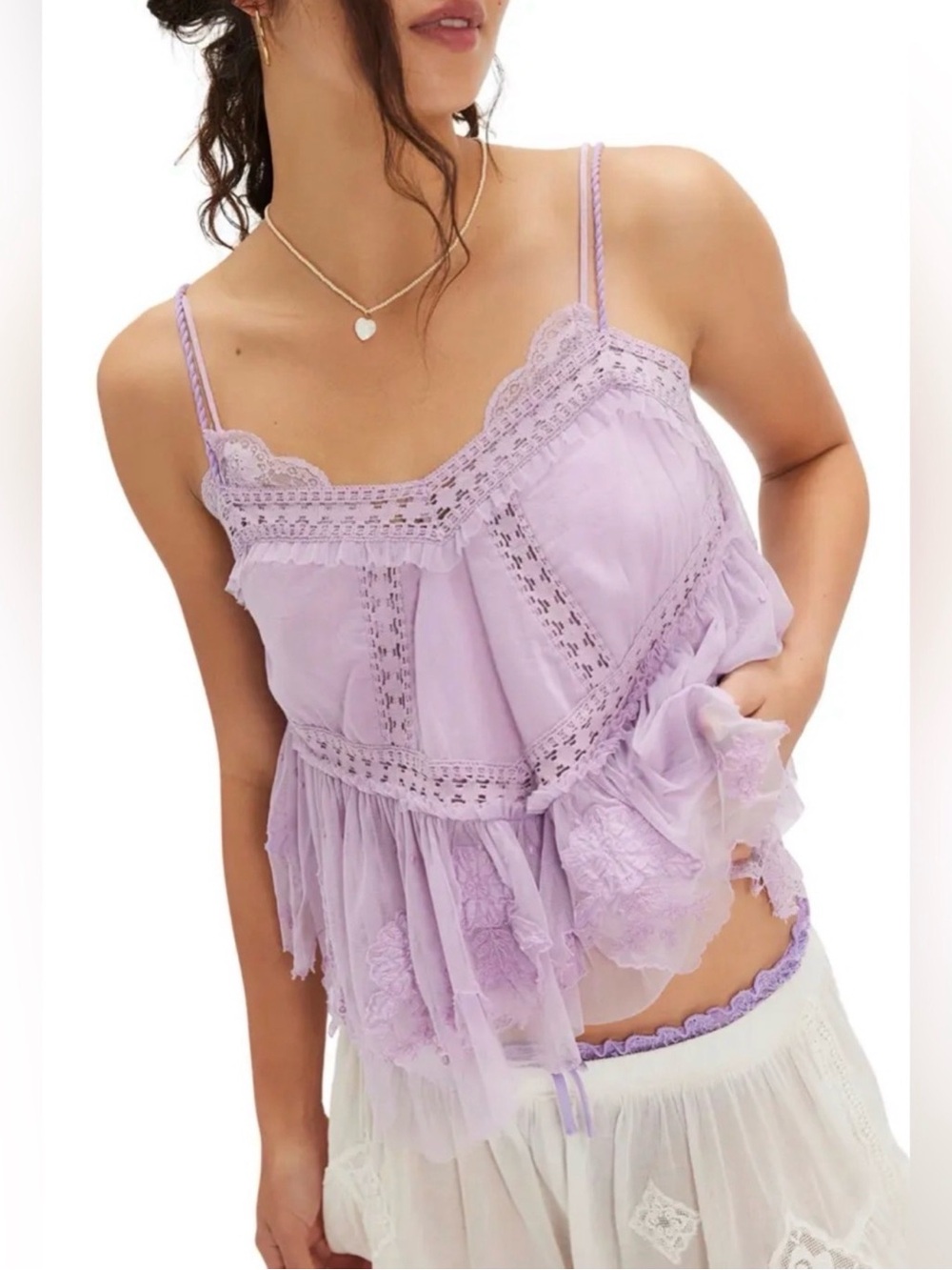 Sweet Escape Cami Free People Lilac Excellent Condition Size XS